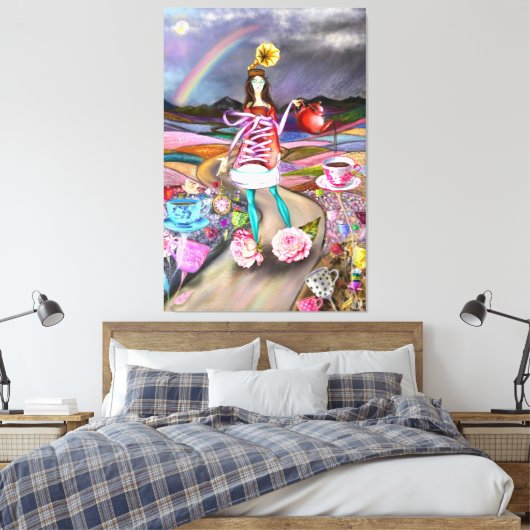 Coffietijd Fantasie Canvasprint Canvas Afdruk (Insitu (Slaapkamer))