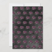 Coffin Black Grey Rozen Sparkle Halloween Wedding Kaart (Achterkant)