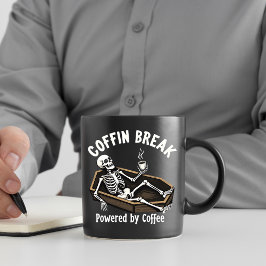 Coffin Break Skeleton Coffee Mok