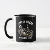 Coffin Break Skeleton Coffee Mok (Links)