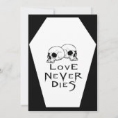 Coffin Ebony II (White Wedding Invitation) Kaart (Achterkant)