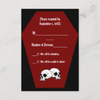 Coffin Ebony III (Red) RSVP-kaart - LND