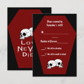 Coffin Ebony III (Red) RSVP-kaart - LND RSVP Kaartje (Voorkant / Achterkant)