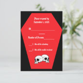 Coffin Ebony III (Ruby) RSVP-kaart - LND RSVP Kaartje (Staand voorkant)