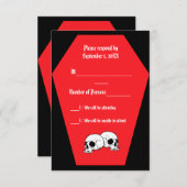 Coffin Ebony III (Ruby) RSVP-kaart - LND RSVP Kaartje (Voorkant / Achterkant)