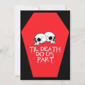 Coffin Ebony (Ruby) Wedding Invitation Kaart (Achterkant)