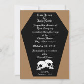 Coffin Ebony (Tan) Wedding Invitation Kaart (Voorkant)