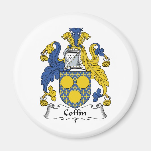 Coffin Family Crest Magneet (Voorkant)