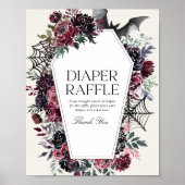 Coffin Halloween Baby shower Luier Raffle Sign Poster (Voorkant)