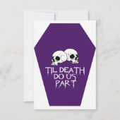 Coffin Ivory (Indigo) RSVP-kaart RSVP Kaartje (Achterkant)