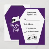 Coffin Ivory (Indigo) RSVP-kaart RSVP Kaartje (Voorkant / Achterkant)