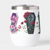 Coffin mok tumbler gothic waterfles (Voorkant)