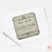 Coffin Nails Halloween Jar Sticker Label (Envelop)