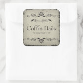 Coffin Nails Halloween Jar Sticker Label (Tas)