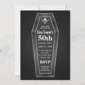 Coffin Over the Hill Party Invitation Kaart (Voorkant)