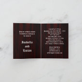 Coffin & Roses Goth Wedding Invitation Card (Binnen)
