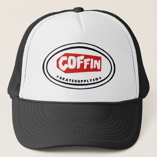 Coffin Schaatsen oval Trucker hat Pet (Voorkant)