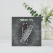 Coffin - uitnodiging voor Halloween (Staand voorkant)