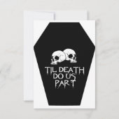 Coffin (zwart) RSVP-kaart RSVP Kaartje (Achterkant)