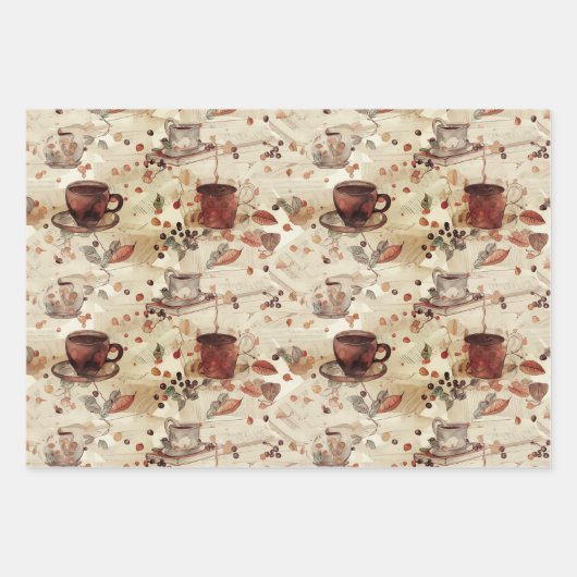 Cofftime-waterverf Inpakpapier Vel (Voorkant 3)