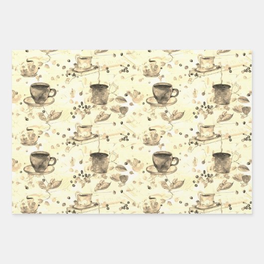 Cofftime-waterverf Inpakpapier Vel (Voorkant 2)