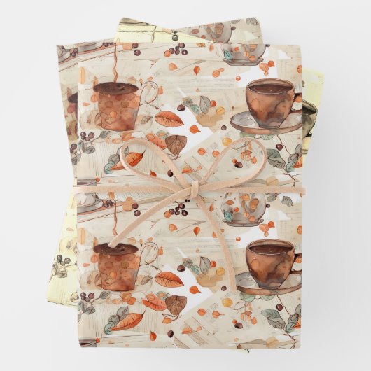 Cofftime-waterverf Inpakpapier Vel (In situ)