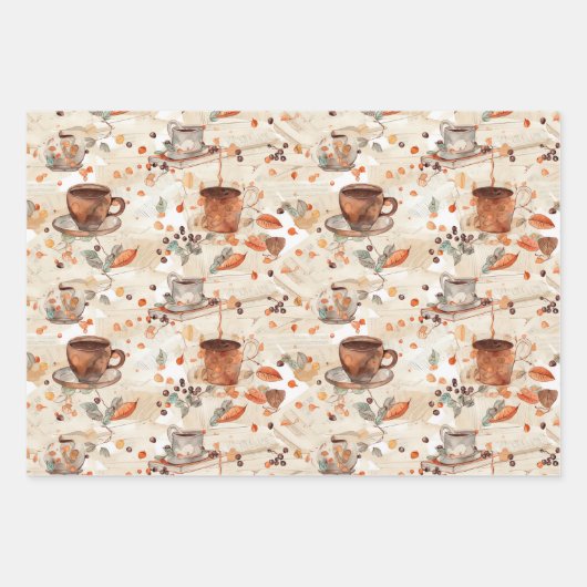 Cofftime-waterverf Inpakpapier Vel (Voorkant)