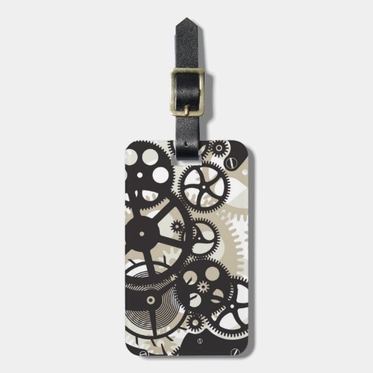 Cog-wielen Bagagelabel (Voorkant verticaal)