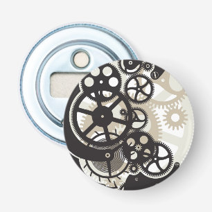 Cog-wielen Button Flesopener