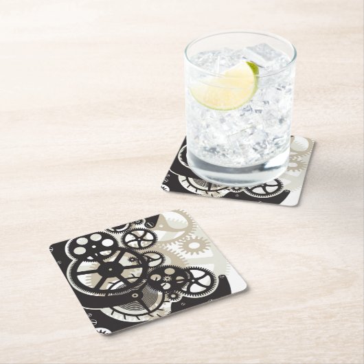 Cog-wielen Kartonnen Onderzetters (Insitu)