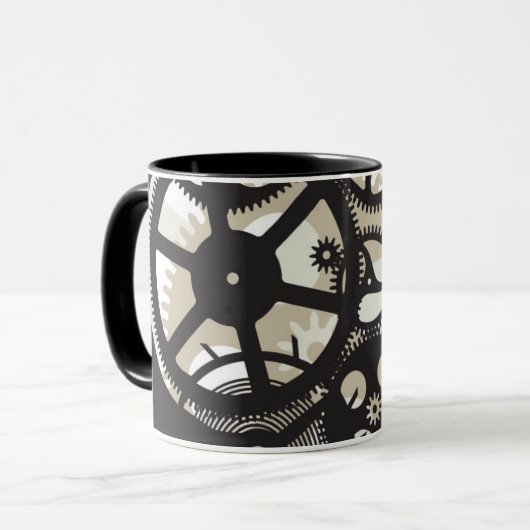 Cog-wielen Mok (Voorkant links)