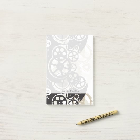 Cog-wielen Post-it® Notes (Op bureau)