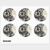Cog-wielen Ronde Sticker (Vel)