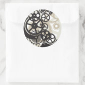 Cog-wielen Ronde Sticker (Tas)
