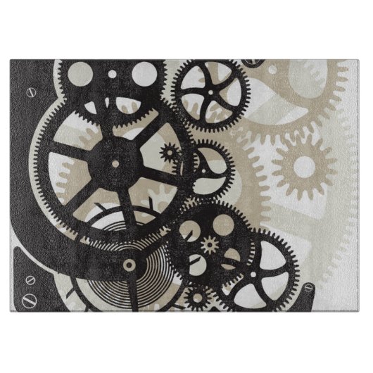 Cog-wielen Snijplank (Voorkant)