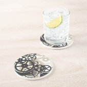 Cog-wielen Zandsteen Onderzetter (Zijkant)