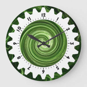 Cogged 01 - Green Swirl Grote Klok