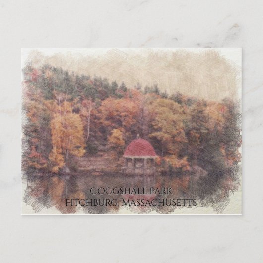 Coggshall Park Fitchburg, Massachusetts Briefkaart (Voorkant)