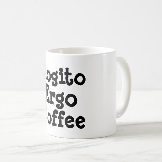 Cogito Ergo Coffee Mok (Voorkant rechts)