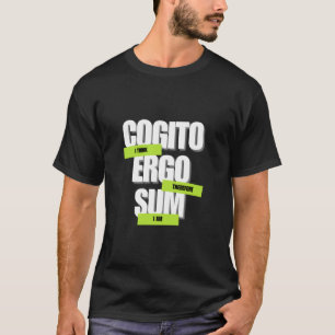 Cogito Ergo Sum Dark Academia Classic Literaire Qu T-shirt
