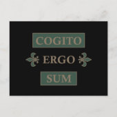 Cogito ergo sum feestdagenkaart (Voorkant)