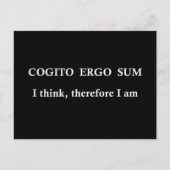 Cogito ergo sum feestdagenkaart (Voorkant)