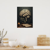 Cogito Ergo Sum - Gotische donkere academische fil Poster (Keuken)