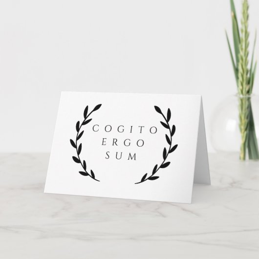 Cogito Ergo Sum Ik denk daarom dat ik Kaart (Voorkant)
