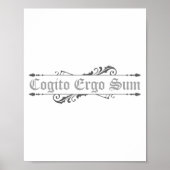 Cogito ergo sum Ik denk dus dat ik filosofie ben Poster (Voorkant)