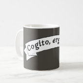 Cogito, ergo sum - ik denk dus ik ben koffiemok (Voorkant links)