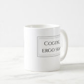 Cogito, ergo sum - ik denk dus ik ben koffiemok (Voorkant rechts)