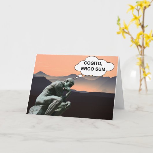Cogito, ergo sum kaart (Gele Bloem)