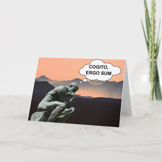 Cogito, ergo sum kaart (Voorkant)