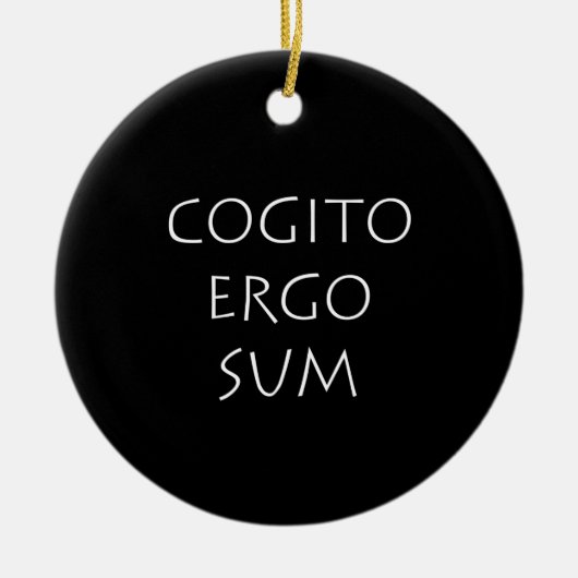 Cogito ergo sum keramisch ornament (Voorkant)